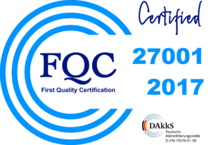 Bolla certificazione First Quality Certification ISO 27001 2017