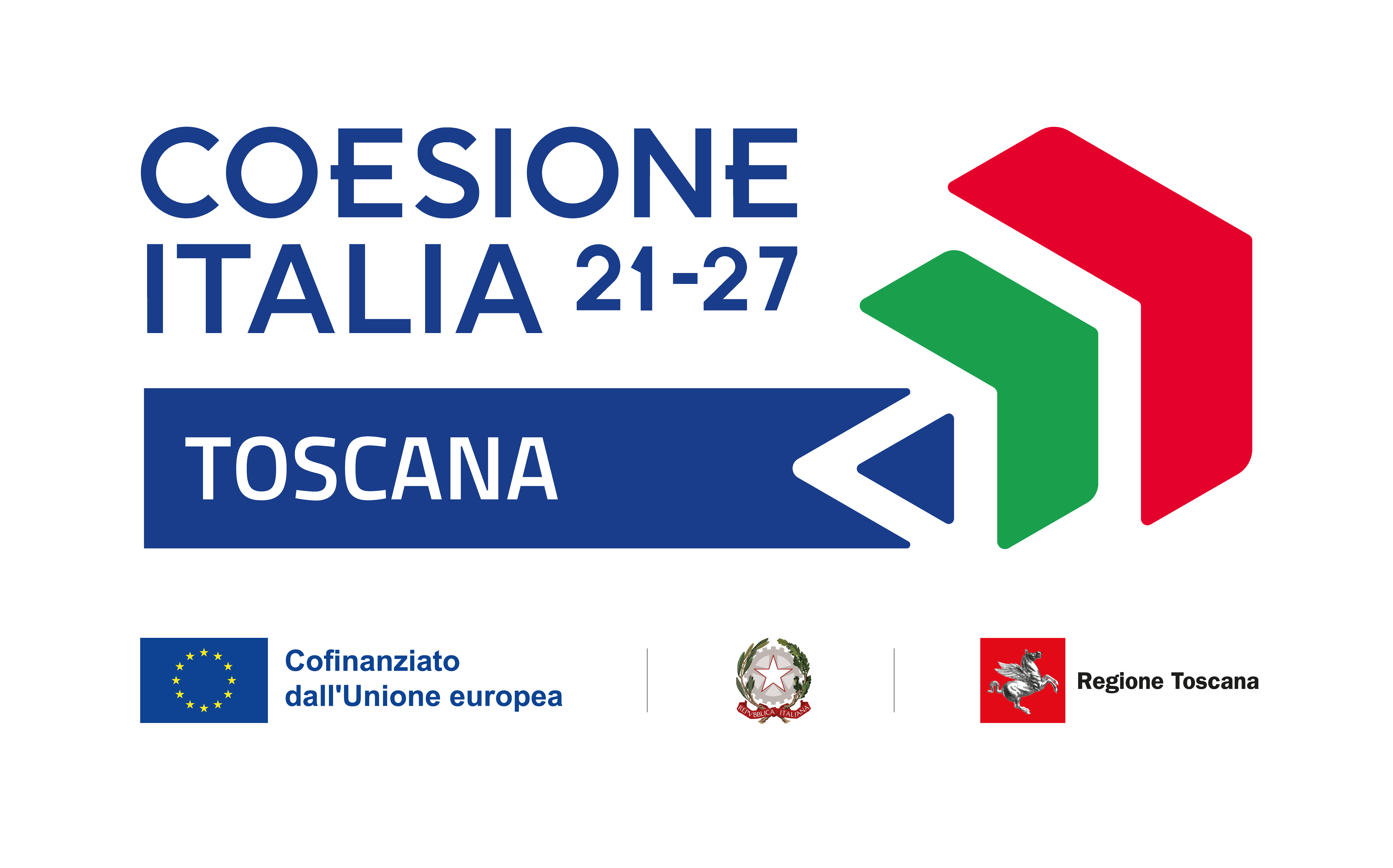 Logo Coesione Italia 21'27, Regione Toscana